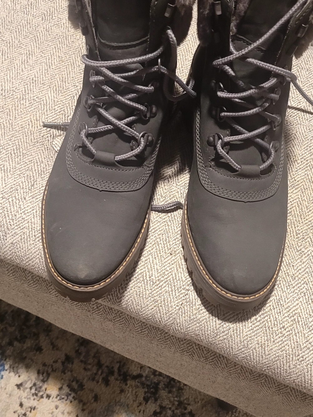 Timberland Black Lace-Up Ankle Boots
